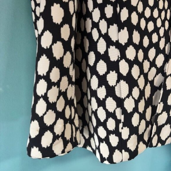 Chico's 3 XL Jacket V Neck Collared Black White Collared Smart Dot Ombre Modern - Picture 3 of 6